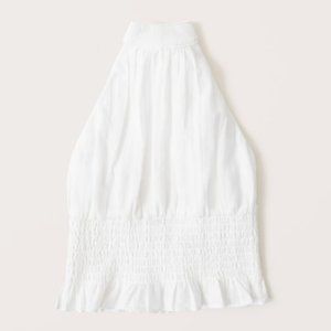 Smocked Waist Halter Top Abercrombie & Fitch